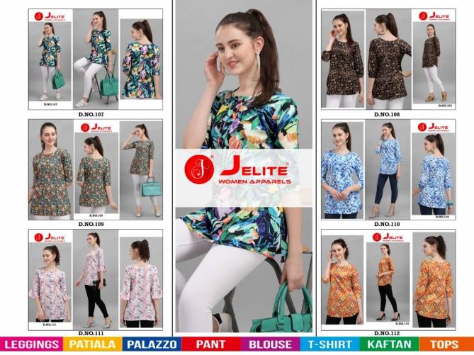 Jelite Trendy 2 Fancy Daily Wear Printed Designer Ladies Top Collection
